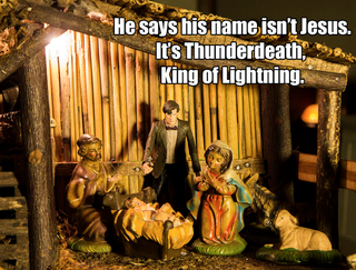 Illustration for article titled The Frogman had a great nativity scene this year...